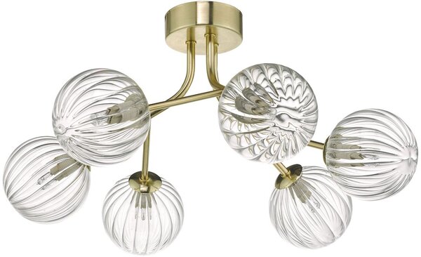 Dar lighting glamour modern mennyezeti lámpa yiska átlátszó arany daryis6435