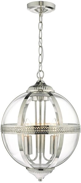 Dar lighting glamour klasszikus függeszték vanessa nikkel átlátszó darvan0338