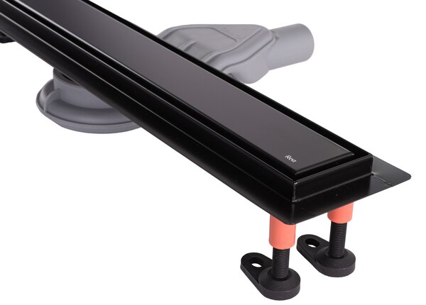 Rea NEOX Superflow, lefolyó zuhanyfolyó 60 cm, fekete matt, REA-G7805
