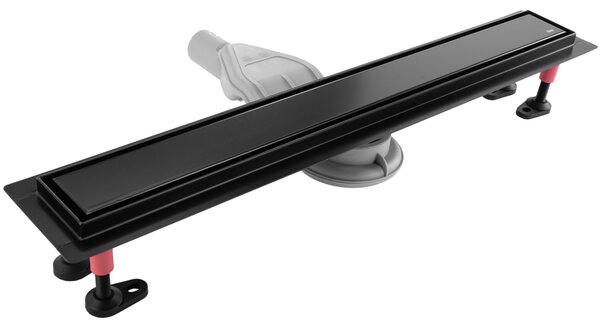Rea NEOX Superflow, lefolyó zuhanyfolyó 60 cm, fekete matt, REA-G7805