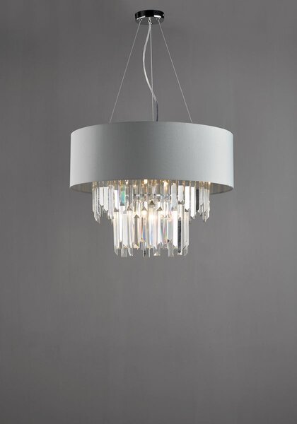 Dar lighting glamour kristály függeszték halle szürke darhal0639