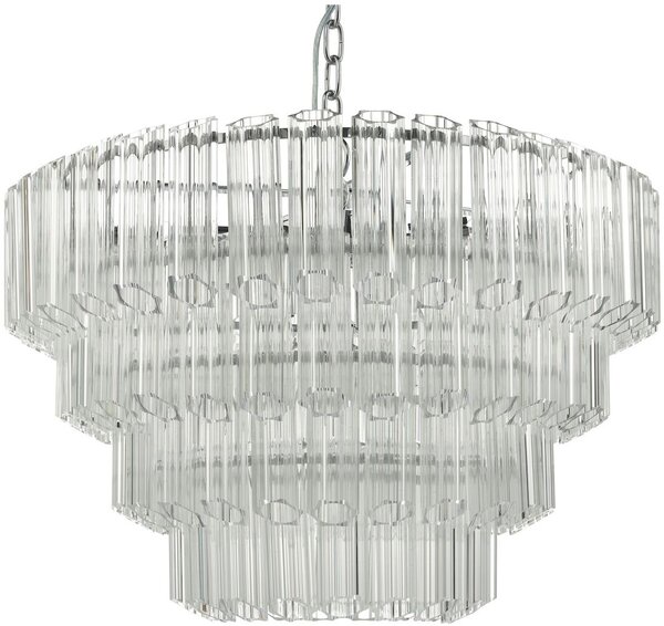 Dar lighting glamour modern függeszték tuvalu csiszolt króm átlátszó dartuv1308