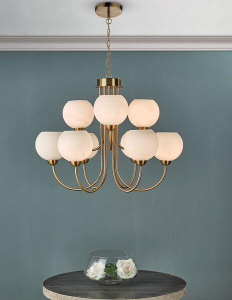 Dar lighting modern csillár indra sárgaréz opál darind1335