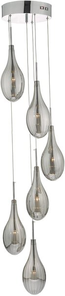 Dar lighting glamour modern függeszték seta füstös csiszolt króm darset6410