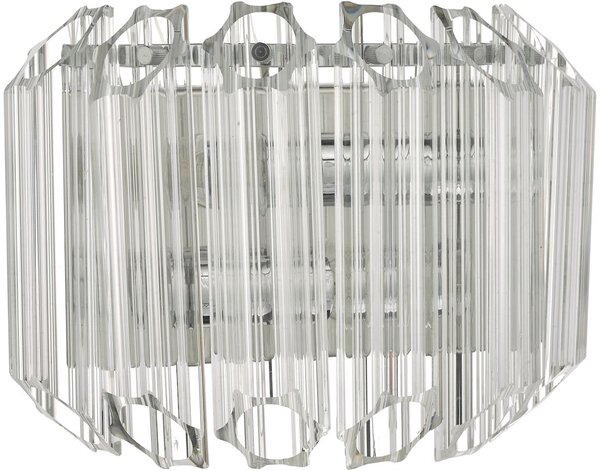 Dar lighting glamour modern fali lámpa tuvalu csiszolt króm átlátszó dartuv0908