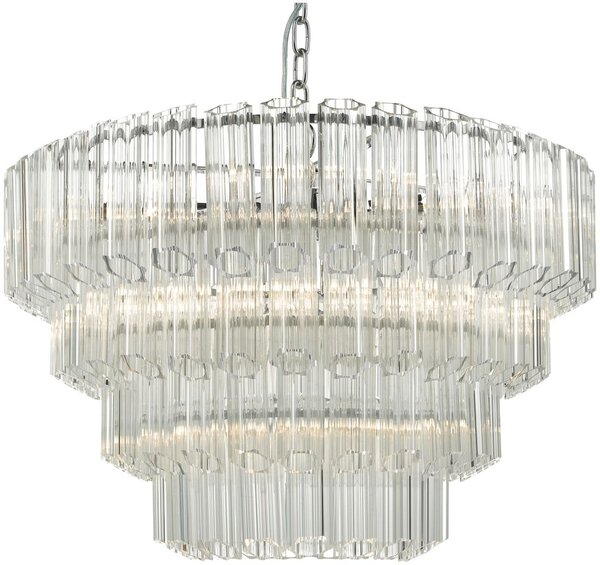 Dar lighting glamour modern függeszték tuvalu csiszolt króm átlátszó dartuv1308