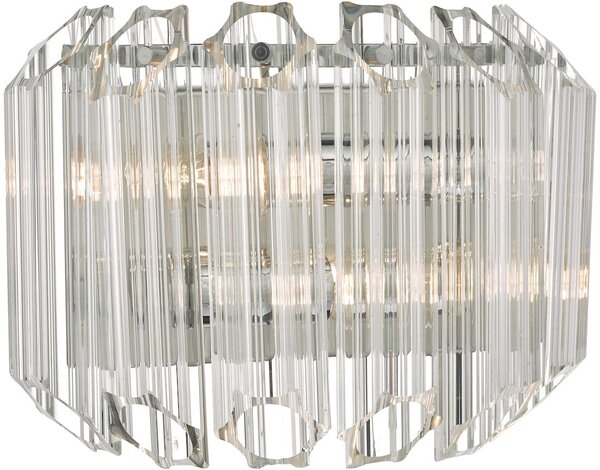 Dar lighting glamour modern fali lámpa tuvalu csiszolt króm átlátszó dartuv0908