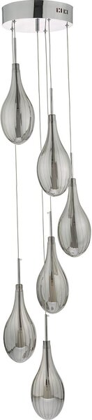 Dar lighting glamour modern függeszték seta füstös csiszolt króm darset6410