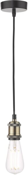 Dar lighting vintage függeszték waco antik sárgaréz fekete darwac0175