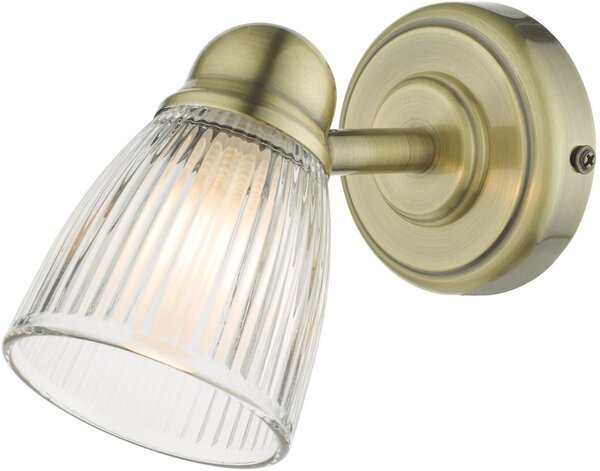 Dar lighting modern fürdőszobai lámpa cedric antik sárgaréz átlátszó darced0775 IP44