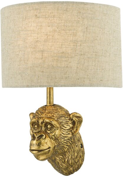 Dar lighting modern boho fali lámpa raul természetes vászon arany darrau0735