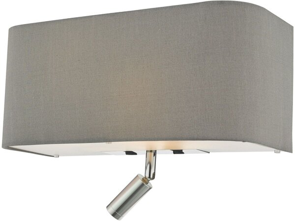 Dar lighting modern fali lámpa ronda csiszolt króm szürke darron7139l