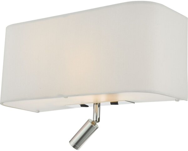 Dar lighting modern fali lámpa ronda elefántcsont ivory csiszolt króm darron712l