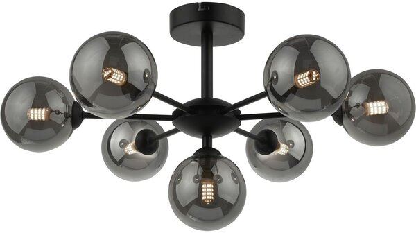 Dar lighting modern mennyezeti lámpa cohen fekete füstös darcoh3422-01