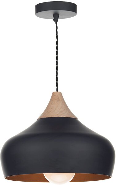 Dar lighting modern függeszték gaucho fekete természetes fa dargau0122