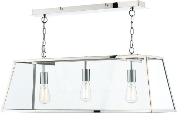 Dar lighting klasszikus modern vintage függeszték academy átlátszó rozsdamentes acél daraca0344