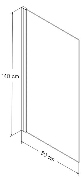 Welland Montana kádparaván 80 x 140 cm - fekete profil