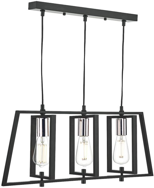 Dar lighting modern függeszték dax fekete csiszolt króm dardax0350