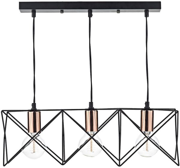 Dar lighting modern függeszték midi fekete réz darmid0322