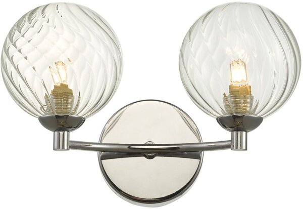 Dar lighting modern fali lámpa izzy csiszolt króm átlátszó darizz0950-03