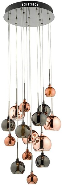 Dar lighting glamour modern függeszték aurelia fekete króm réz daraur1564