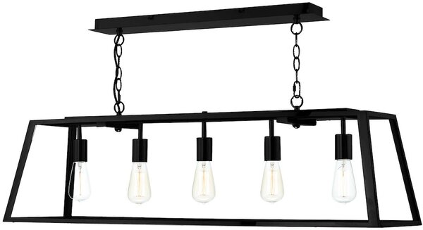 Dar lighting klasszikus modern vintage függeszték academy fekete átlátszó daraca0522