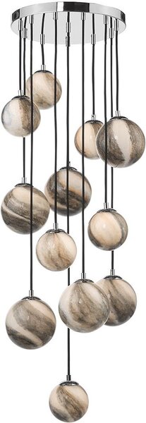 Dar lighting modern függeszték mikara csiszolt króm sokszínű darmik6350