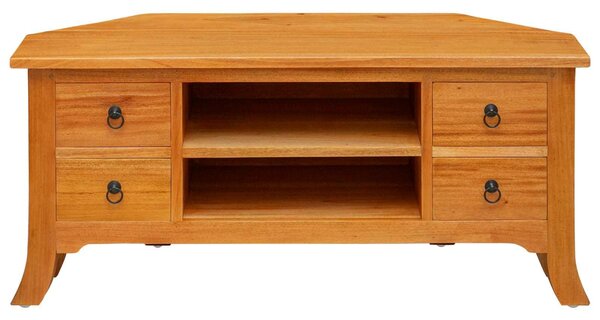 VidaXL TV szekrény Természetes 100 x 40,5 x 46 cm Tömör Mahagóni Fa