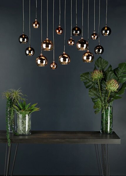 Dar lighting glamour modern függeszték aurelia fekete króm réz daraur6264