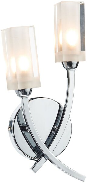 Dar lighting modern fali lámpa morgan csiszolt króm átlátszó darmor0950