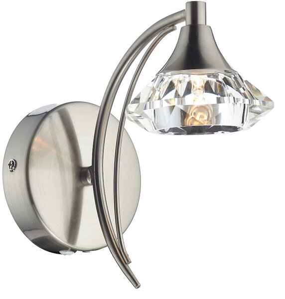 Dar lighting glamour kristály modern fali lámpa luther szatén króm darlut0746