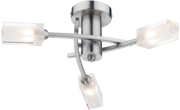 Dar lighting modern mennyezeti lámpa morgan átlátszó szatén króm darmor0346