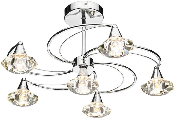 Dar lighting glamour kristály modern mennyezeti lámpa luther csiszolt króm darlut0650