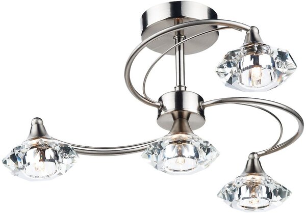 Dar lighting glamour kristály modern mennyezeti lámpa luther szatén króm darlut0446