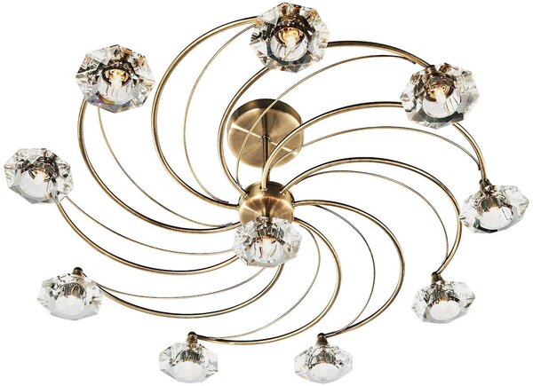 Dar lighting glamour kristály modern mennyezeti lámpa luther antik sárgaréz darlut2375