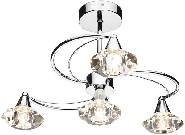 Dar lighting glamour kristály modern mennyezeti lámpa luther csiszolt króm darlut0450