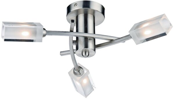 Dar lighting modern mennyezeti lámpa morgan átlátszó szatén króm darmor0346