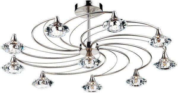 Dar lighting glamour kristály modern mennyezeti lámpa luther szatén króm darlut2346