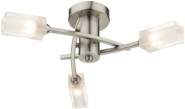 Dar lighting modern mennyezeti lámpa morgan átlátszó szatén króm darmor0346