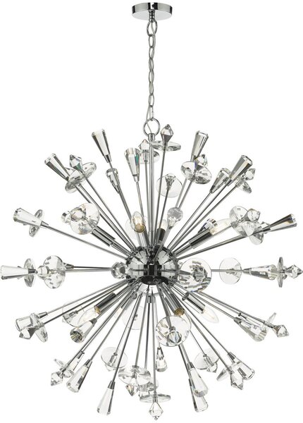 Dar lighting glamour kristály modern függeszték exodus csiszolt króm darexo0850