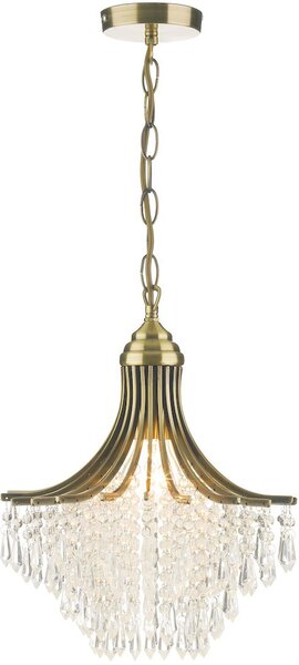 Dar lighting glamour modern függeszték suri antik sárgaréz átlátszó darsur0108
