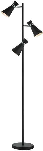Dar lighting modern állólámpa ashworth fekete csiszolt króm darash4922