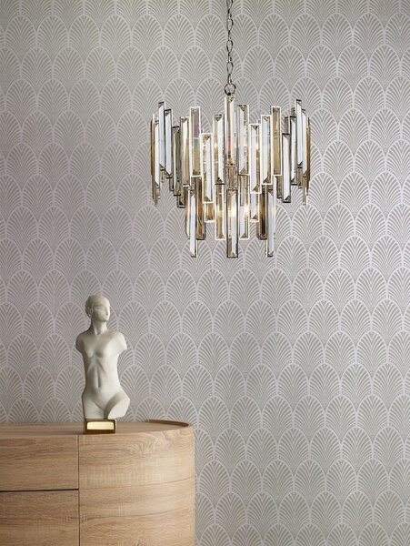 Dar lighting glamour kristály modern függeszték odile nikkel pezsgő darodi0620