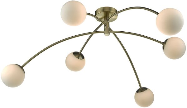 Dar lighting modern mennyezeti lámpa puglia antik sárgaréz opál darpug6475