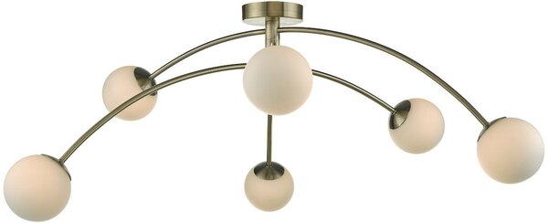 Dar lighting modern mennyezeti lámpa puglia antik sárgaréz opál darpug6475