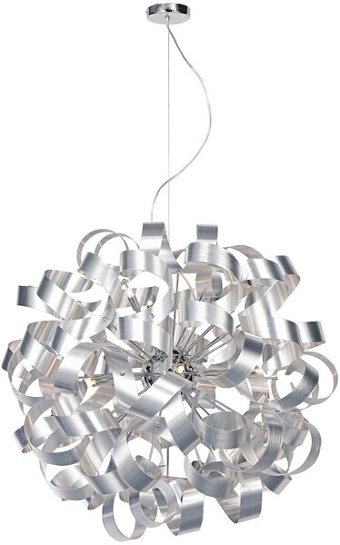 Dar lighting glamour modern függeszték rawley eloxált alumínium csiszolt króm darraw1250