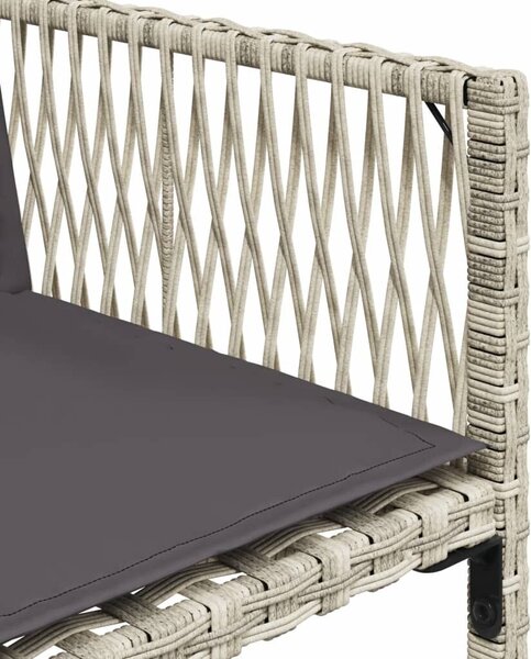 VidaXL 11 részes világosszürke polyrattan kerti ülőgarnitúra párnákkal