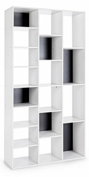 Arctic fehér szürke mdf könyvtár 91x29,8x178,3 cm