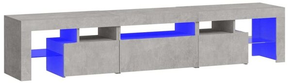 VidaXL LED TV Szekrény - Beton Szürke - 200cm