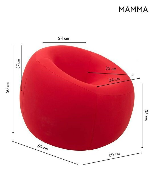 King Home MAMMA Puff Piros Organikus Formájú